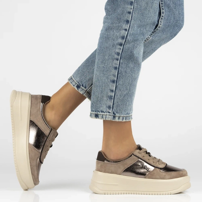 Leather shoes Filippo DP7124/25 TP Beige