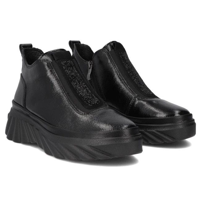Leather ankle boots Filippo DBT7426/25 BK black