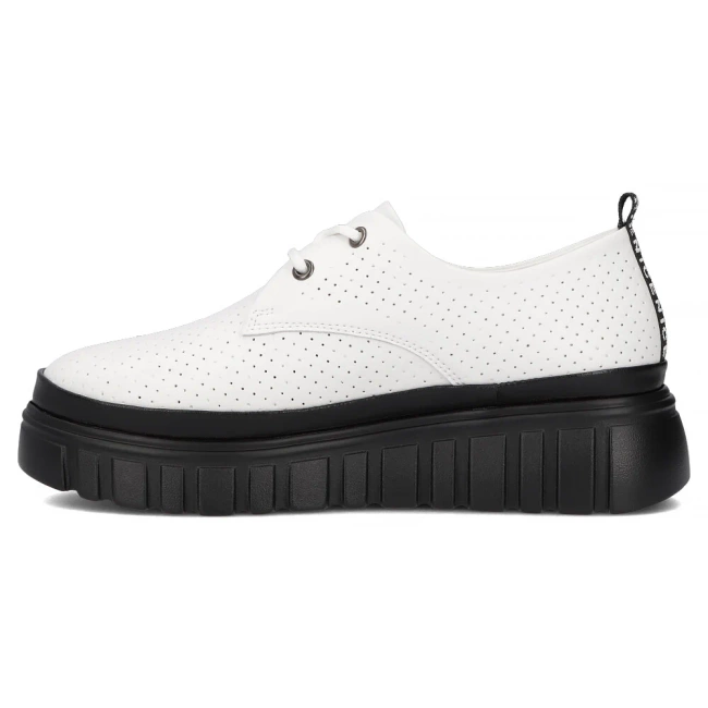 Leather sneakers Filippo DP6846/25 WH BK white
