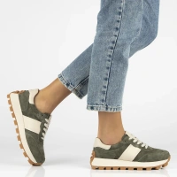 Leather sneakers Filippo DP7112/26 KH khaki