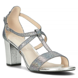 Sandały Filippo DS4300/22 SI srebrne