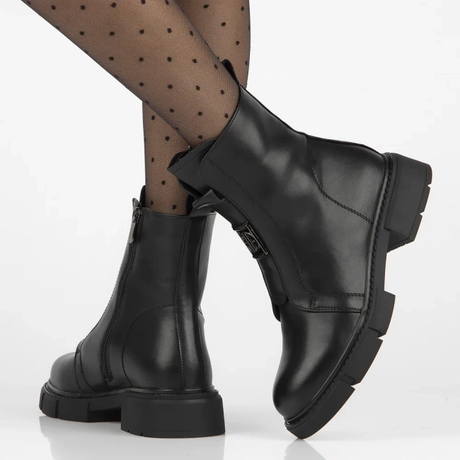 Leather ankle boots Filippo  DBT6524/25 BK black