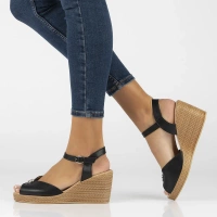 Leather sandals Filippo DS6026/24 BK black