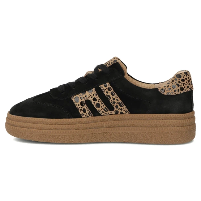 Leather sneakers Filippo DP7114/25 BK LEO black