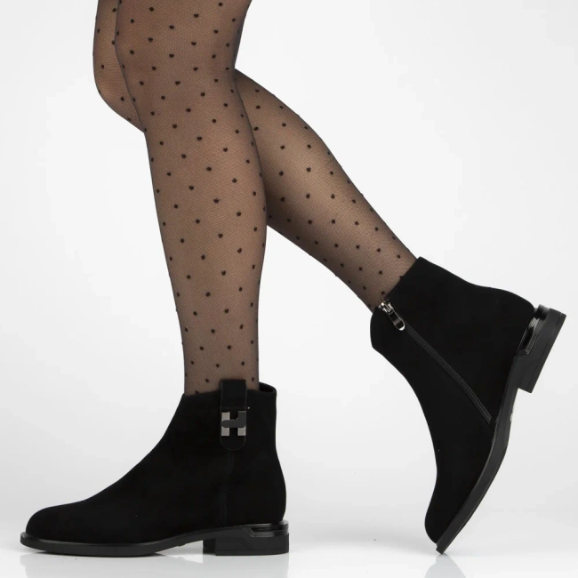 Leather ankle boots Filippo DBT7379/25 BK black