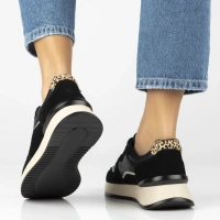 Skórzane sneakersy Filippo DP7103/25 BK czarne