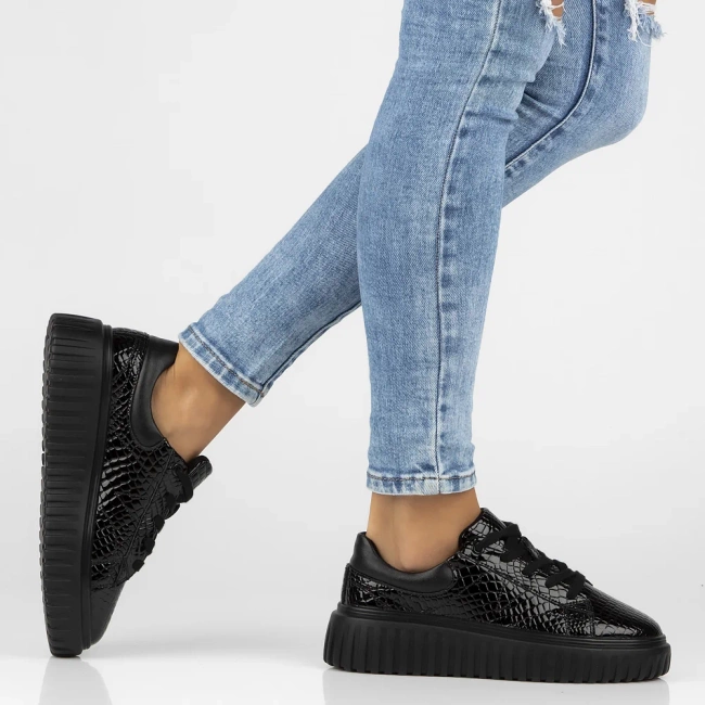 Skórzane sneakersy Filippo DP6766/25 BK czarne