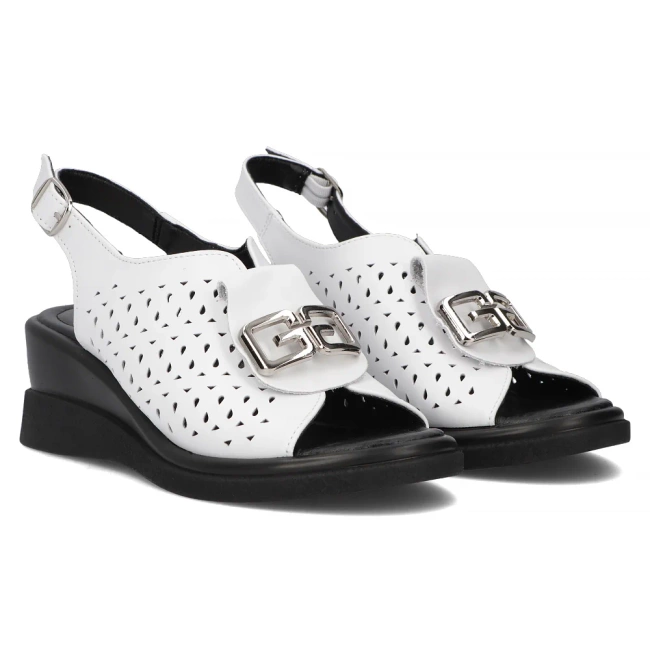 Leather sandals Filippo DS6154/24 WH white