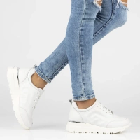 Skórzane sneakersy Filippo DP6849/25 WH białe