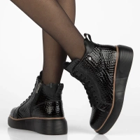 Leather ankle boots Filippo DBT7421/25 BK black