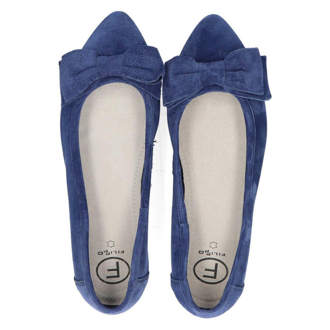Leather ballerinas Filippo DP1329/20 NV navy blue