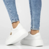 Skórzane sneakersy Filippo DP6058/25 WH H białe