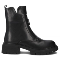 Skórzane botki Filippo DBT7465/25 BK czarne