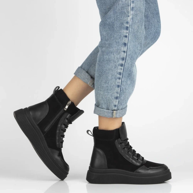 Leather ankle boots Filippo DBT7270/25 BK black