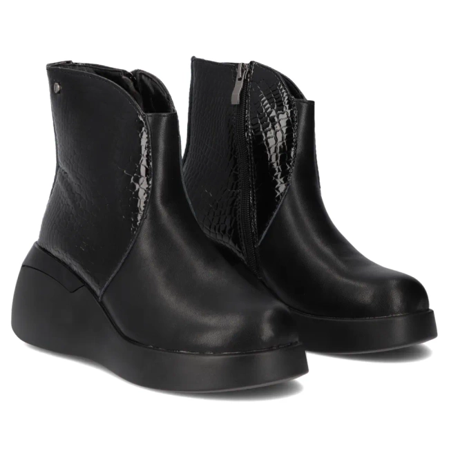 Leather ankle boots Filippo DBT7431/25 BK black