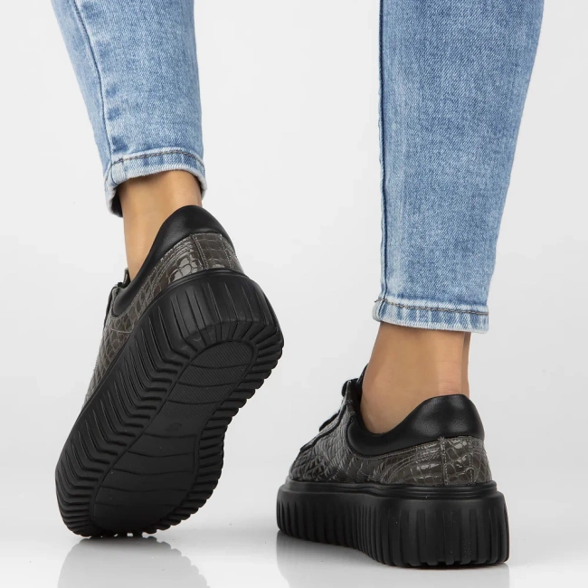 Skórzane sneakersy Filippo DP6766/25 GR szare