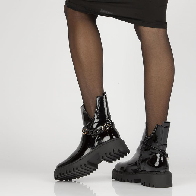 Botki na platformie Filippo DBT4026/22 BK czarne