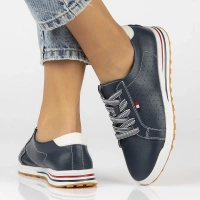 Skórzane półbuty Filippo DP3509/24 NV granatowe