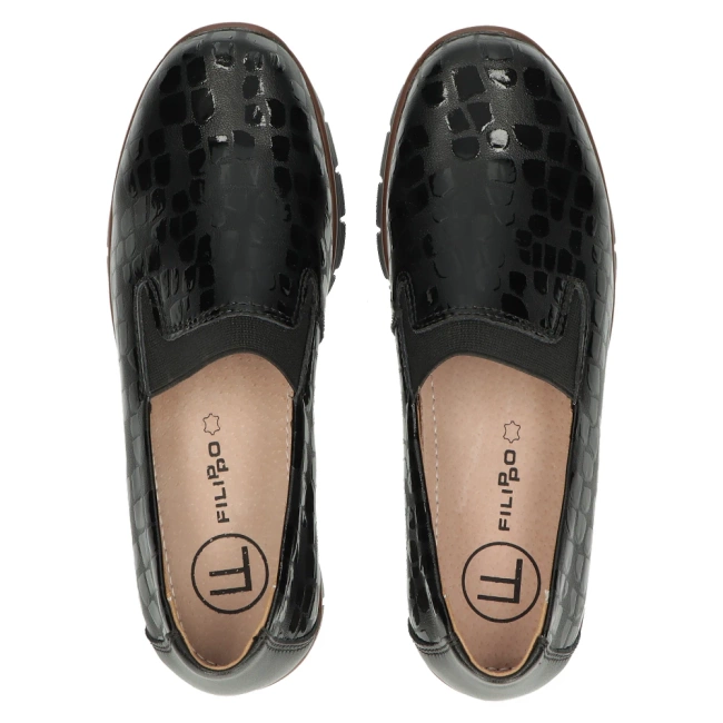 Leather shoes Filippo DP3160/22 BK black