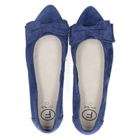 Leather ballerinas Filippo DP1329/20 NV navy blue