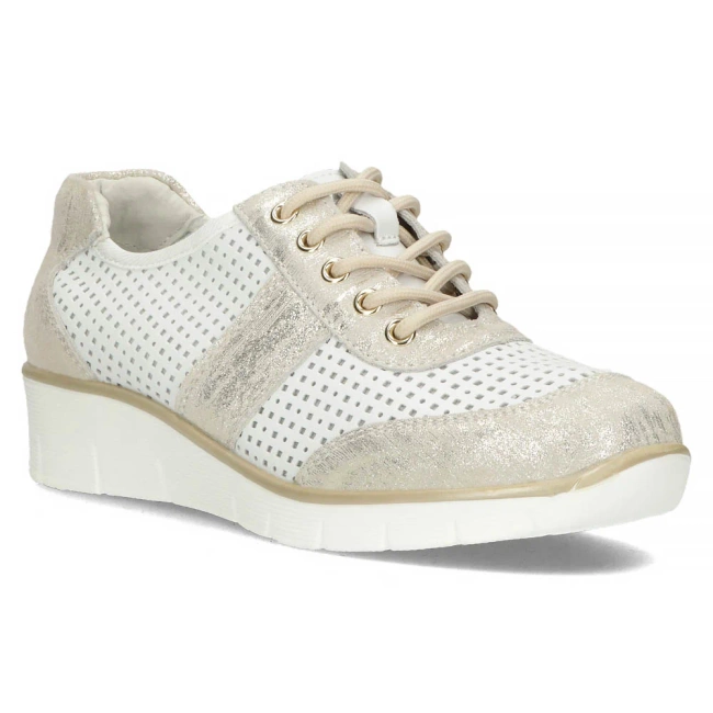 Leather shoes Filippo DP028/25 WH GO white gold