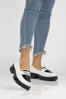 Leather shoes Filippo DP3695/22 WH BK white