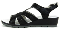 Leather sandals Filippo DS744/19 BK black