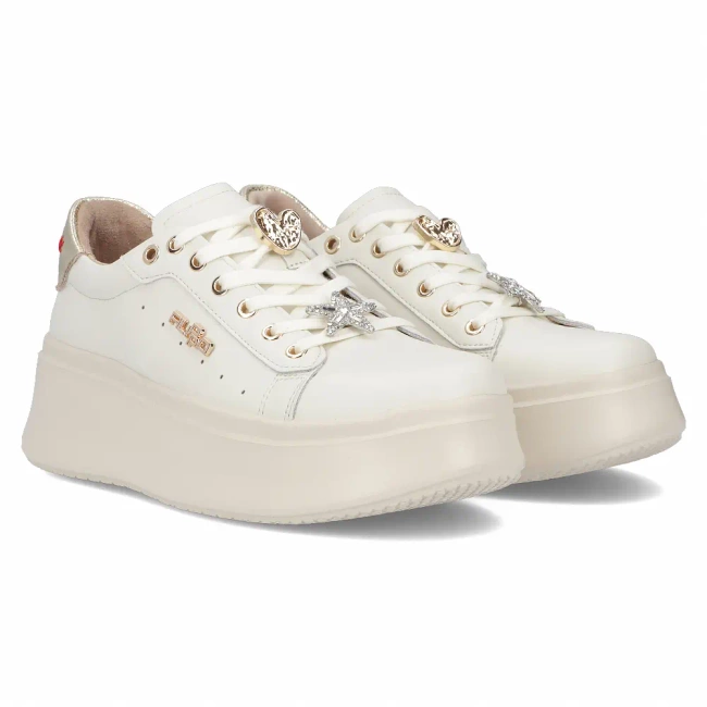 Leather sneakers Filippo DP6790/25 BE beige