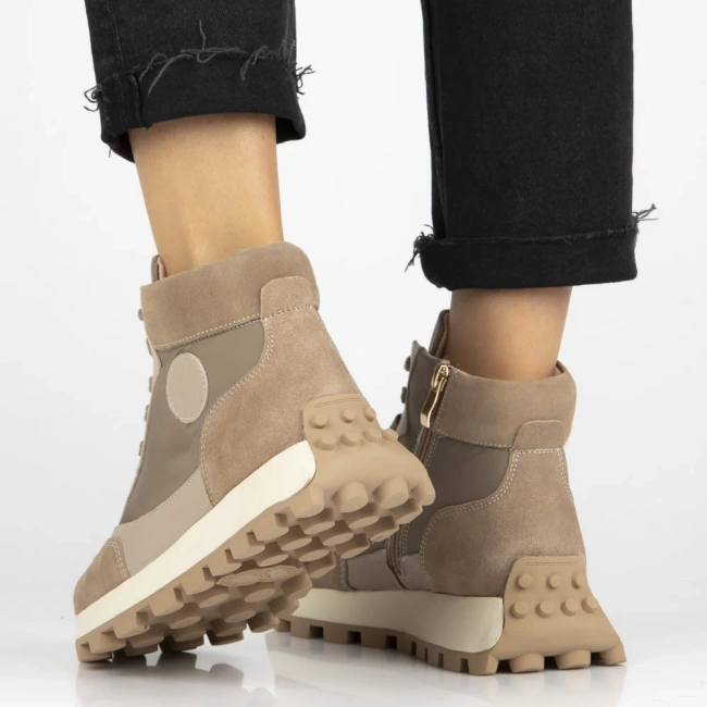 Leather ankle boots Filippo DBT7158/25 BE beige