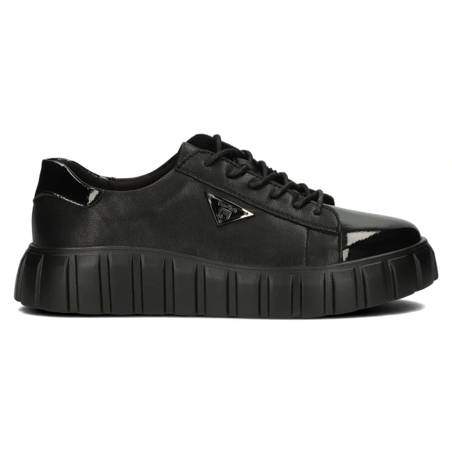 Leather sneakers Filippo DP4138/25 BK black