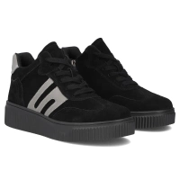 Leather sneakers Filippo DP7425/25 BK black