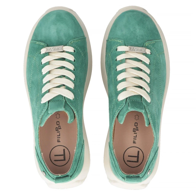 Leather sneakers Filippo DP6795/26 GE green