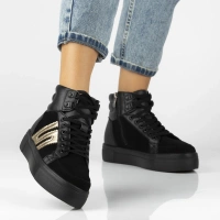 Leather ankle boots Filippo DBT7269/25 BK black