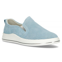 Skórzane półbuty Filippo DP3622/22 BL niebieskie