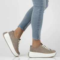 Skórzane sneakersy Filippo DP6795/26 BE beżowe