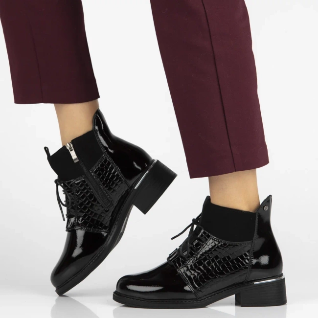 Leather ankle boots Filippo DBT7275/25 BG burgundy