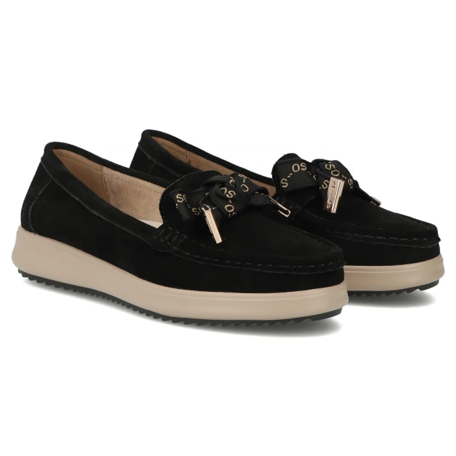 Leather loafers Filippo DP6457/24 BK black