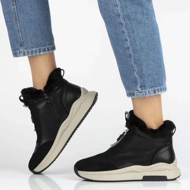 Leather ankle boots Filippo DBT7177/25 BK black