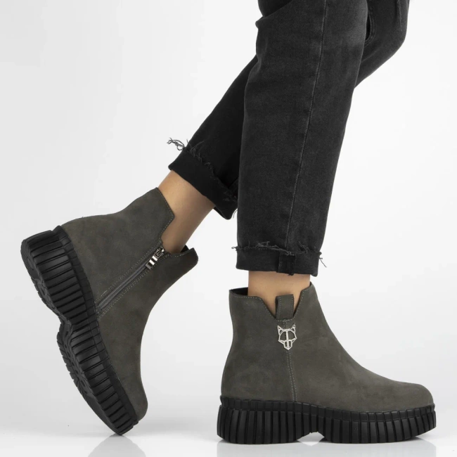 Leather ankle boots Filippo DBT7274/25 GR grey