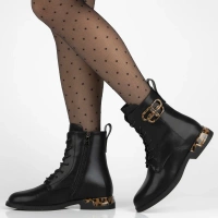 Leather ankle boots Filippo DBT7206/25 BK black