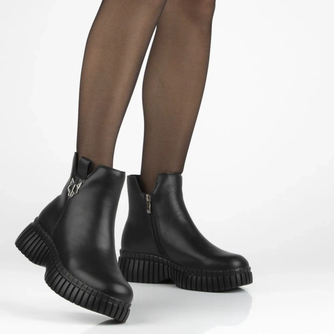 Leather ankle boots Filippo DBT7274/25 BK black