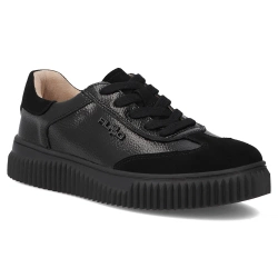 Leather sneakers Filippo DP7123/25 GN gun metal