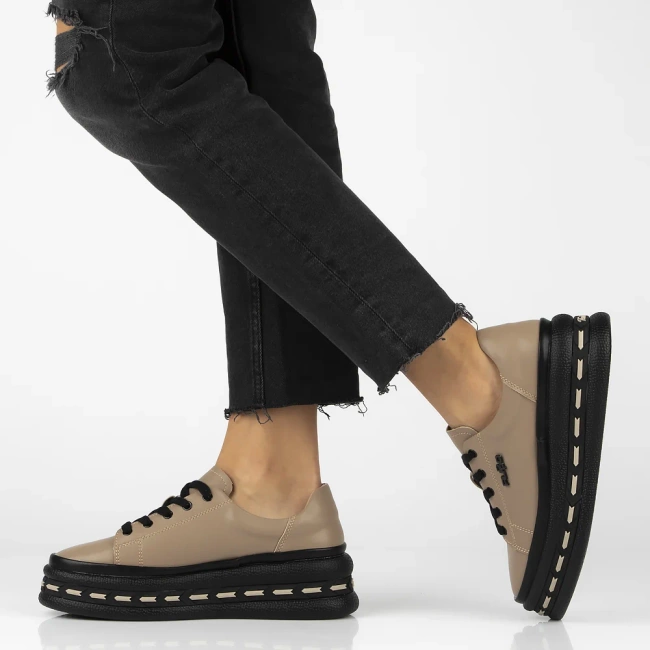 Leather sneakers Filippo DP7119/25 TP taupe