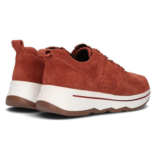 Skórzane sneakersy DP3171/21 BR brązowe