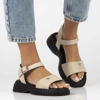 Leather sandals Filippo DS6811/25 BE beige