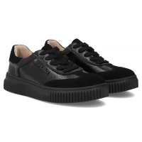 Leather sneakers Filippo DP7123/25 GN gun metal