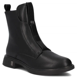 Skórzane botki Filippo DBT7249/25 BK czarne