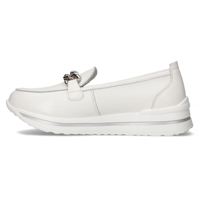 Skórzane półbuty Filippo DP3555/22 WH białe
