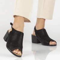 Leather sandals Filippo DS4475/24 BK black