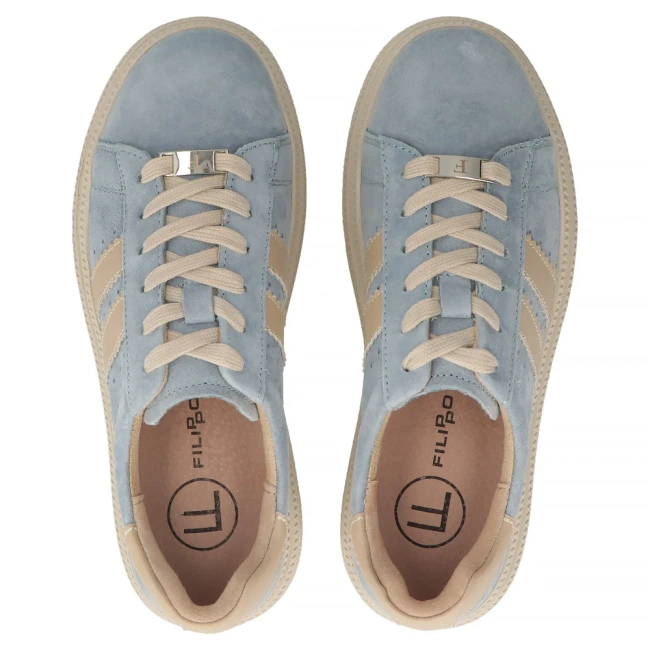Leather sneakers Filippo DP7499/26 BL blue